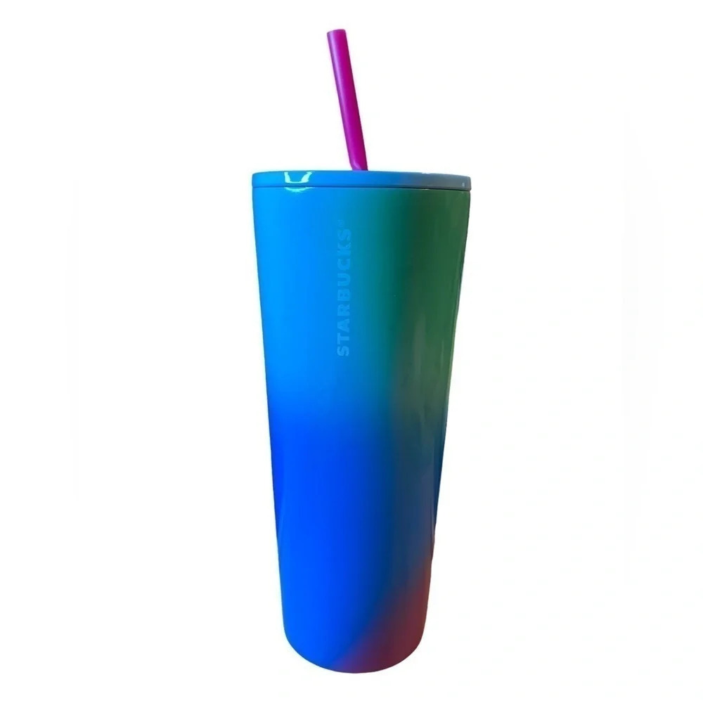 STARBUCKS Summer 2023 Ombre Prism Gradient Venti 24oz Stainless Tumbler NEW NWT